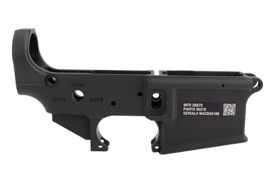 FN America M4 Military Collector Stripped AR-15 Lower Receiver with black anodized finish